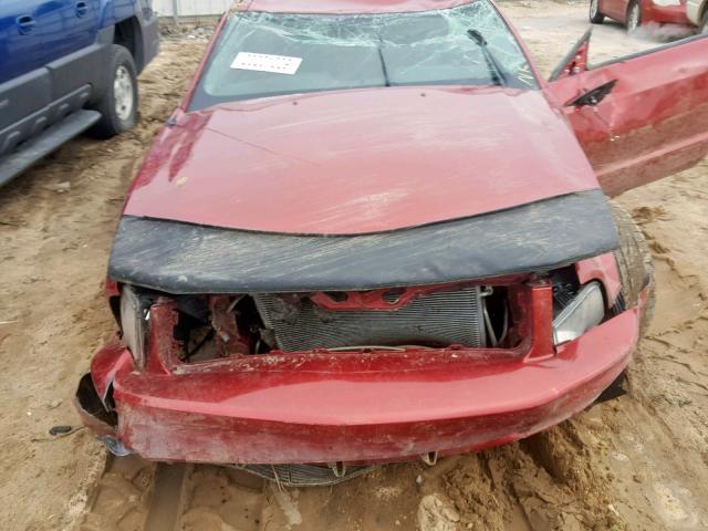 1ZVFT82H075199063 - 2007 FORD MUSTANG GT BURGUNDY photo 7