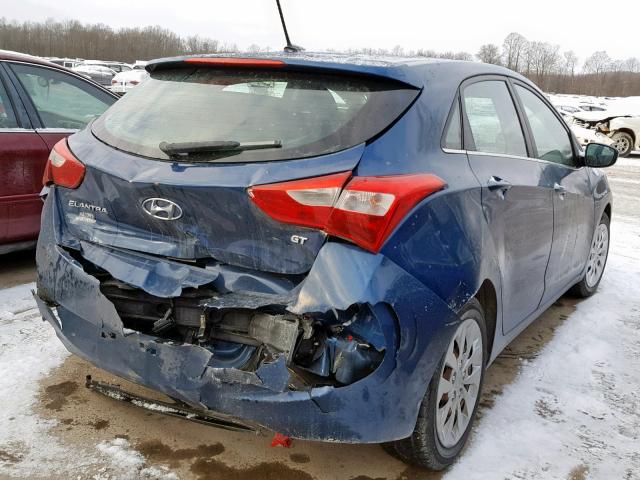 KMHD35LHXGU266874 - 2016 HYUNDAI ELANTRA GT BLUE photo 4