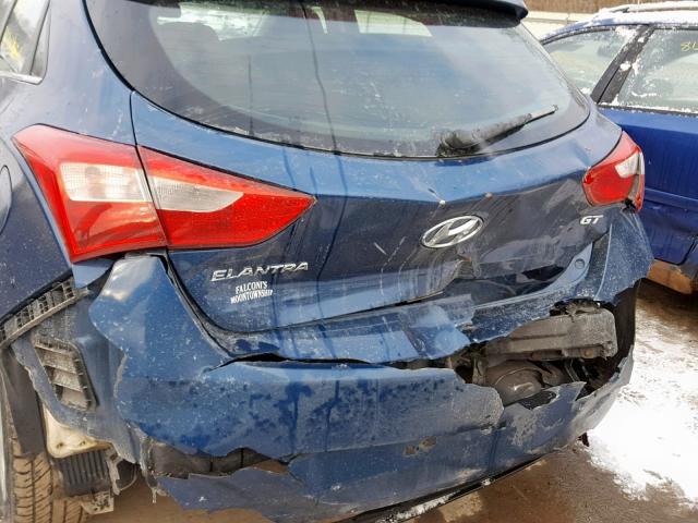 KMHD35LHXGU266874 - 2016 HYUNDAI ELANTRA GT BLUE photo 9