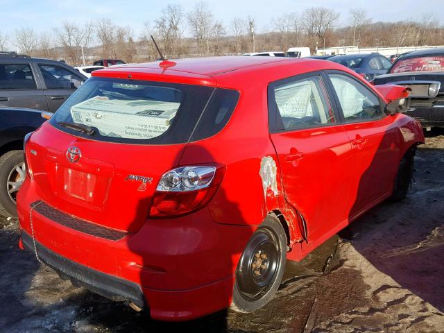 2T1KE40E09C019454 - 2009 TOYOTA COROLLA MA RED photo 4