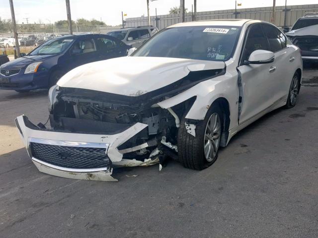 JN1BV7AP0EM689720 - 2014 INFINITI Q50 BASE WHITE photo 2