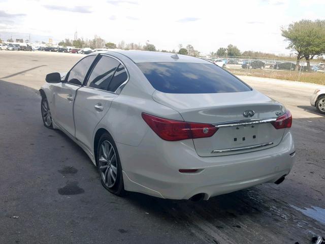 JN1BV7AP0EM689720 - 2014 INFINITI Q50 BASE WHITE photo 3