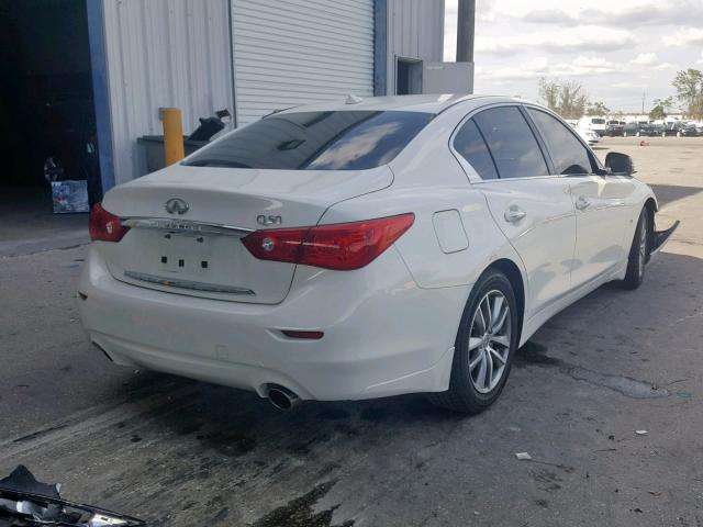 JN1BV7AP0EM689720 - 2014 INFINITI Q50 BASE WHITE photo 4