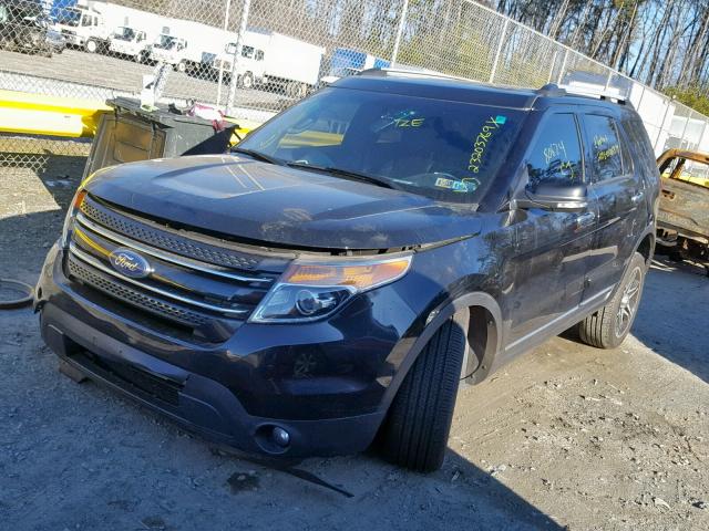 1FM5K8F83EGC54422 - 2014 FORD EXPLORER L BLACK photo 2