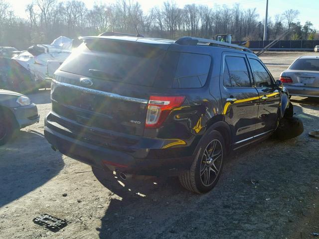 1FM5K8F83EGC54422 - 2014 FORD EXPLORER L BLACK photo 4