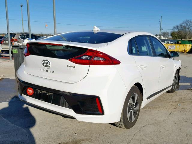 KMHC75LC5JU093566 - 2018 HYUNDAI IONIQ SEL WHITE photo 4