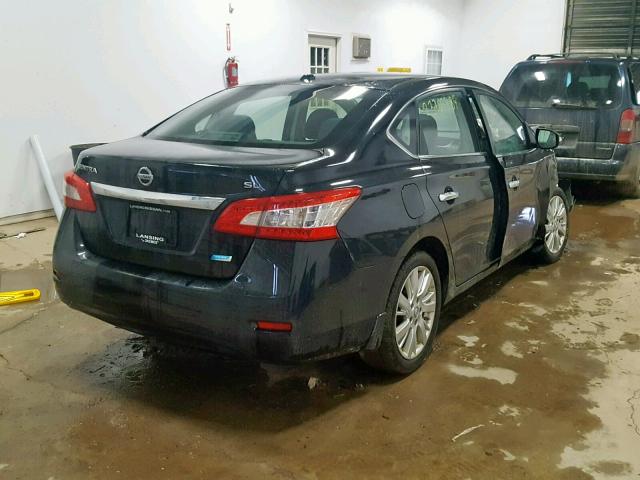 3N1AB7AP3DL678823 - 2013 NISSAN SENTRA S BLACK photo 4