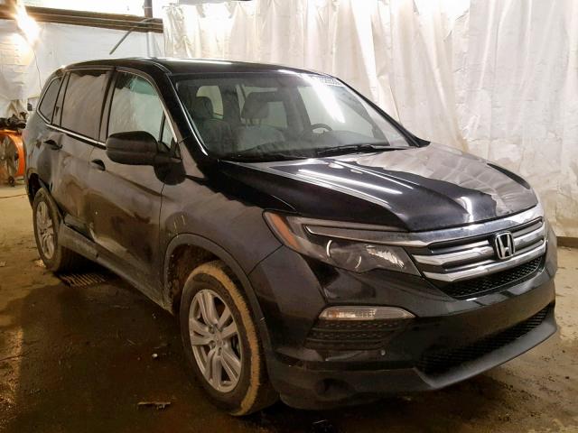 5FNYF6H18HB015196 - 2017 HONDA PILOT LX BLACK photo 1