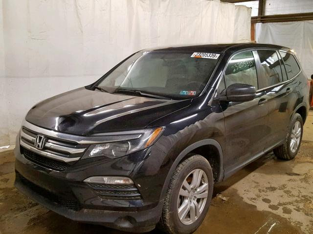 5FNYF6H18HB015196 - 2017 HONDA PILOT LX BLACK photo 2