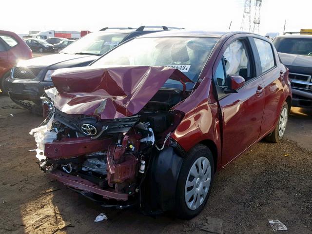 VNKKTUD33HA083643 - 2017 TOYOTA YARIS L RED photo 2