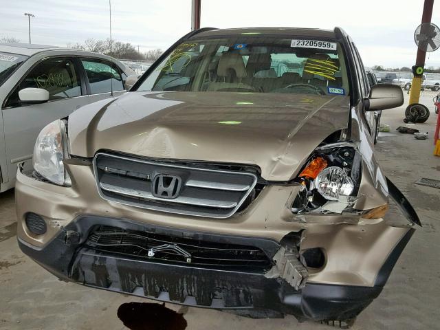 JHLRD78905C060182 - 2005 HONDA CR-V SE GOLD photo 9