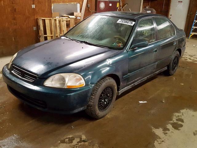 2HGEJ864XXH585544 - 1999 HONDA CIVIC EX GREEN photo 2