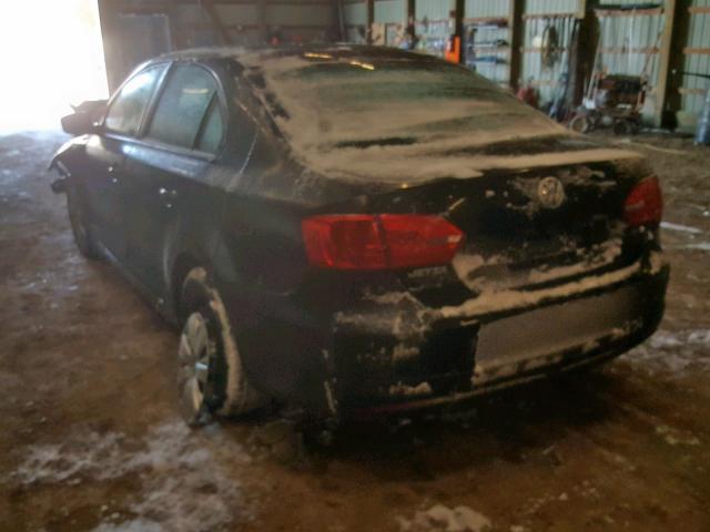 3VW2K7AJ7BM070644 - 2011 VOLKSWAGEN JETTA BASE Սև լուսանկար 3