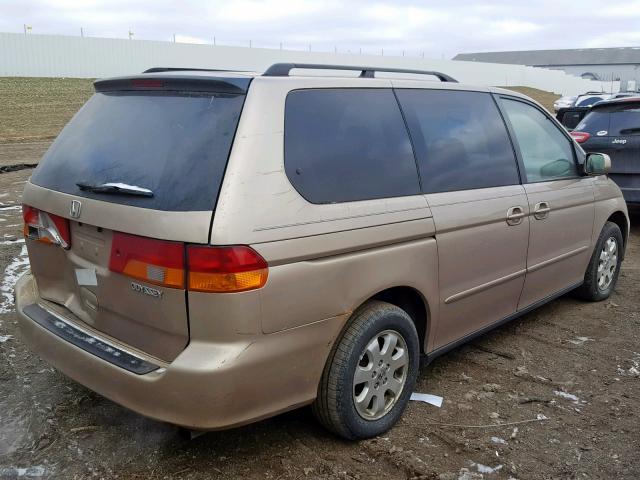 5FNRL18982B020170 - 2002 HONDA ODYSSEY EX GOLD photo 4