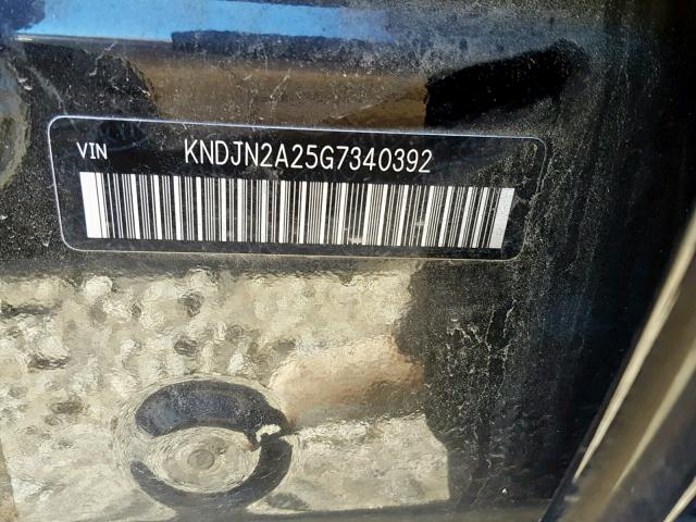 KNDJN2A25G7340392 - 2016 KIA SOUL 黑色 照片 10