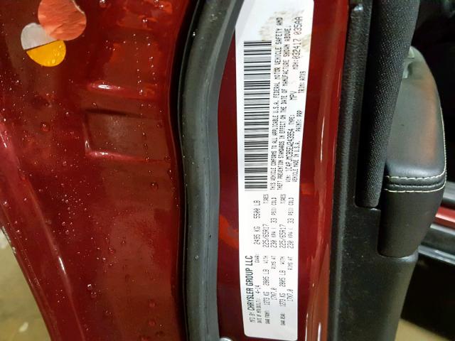 1C4PJMCB5EW243954 - 2014 JEEP CHEROKEE L RED photo 10