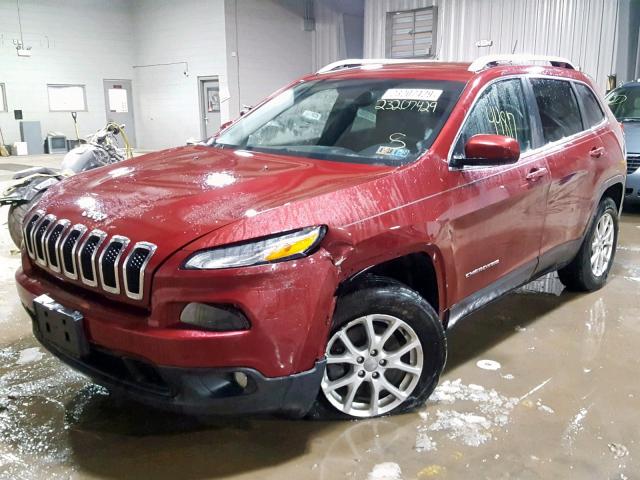 1C4PJMCB5EW243954 - 2014 JEEP CHEROKEE L RED photo 2