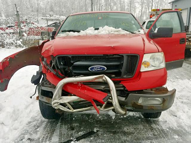 1FTPX14544NC28713 - 2004 FORD F150 RED photo 10