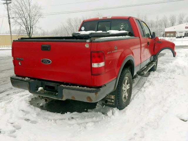 1FTPX14544NC28713 - 2004 FORD F150 RED photo 4