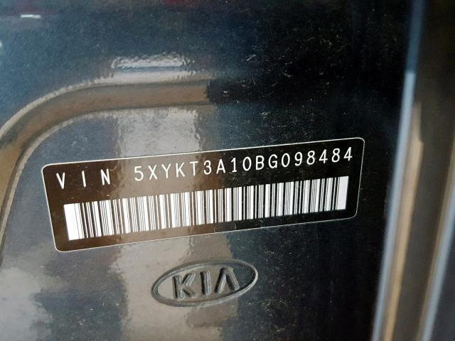 5XYKT3A10BG098484 - 2011 KIA SORENTO BA BLUE photo 10