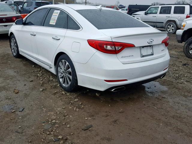 5NPE34AF5FH252703 - 2015 HYUNDAI SONATA SPO WHITE photo 3