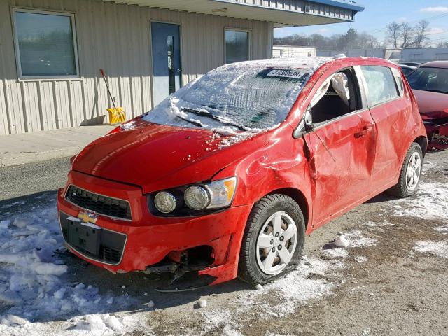 1G1JA6SG7F4203153 - 2015 CHEVROLET SONIC LS RED photo 2