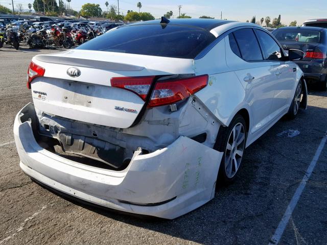 5XXGR4A66DG196223 - 2013 KIA OPTIMA SX WHITE photo 4