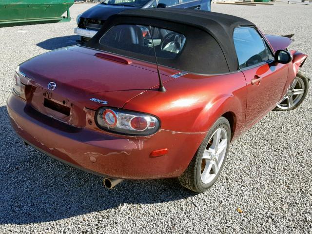 JM1NC25F060117088 - 2006 MAZDA MX-5 MIATA RED photo 4