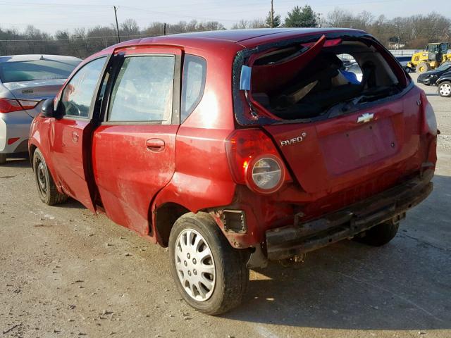 KL1TD6DEXAB097828 - 2010 CHEVROLET AVEO LS BURGUNDY photo 3
