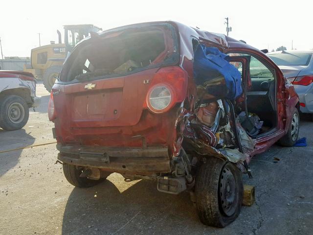 KL1TD6DEXAB097828 - 2010 CHEVROLET AVEO LS BURGUNDY photo 4