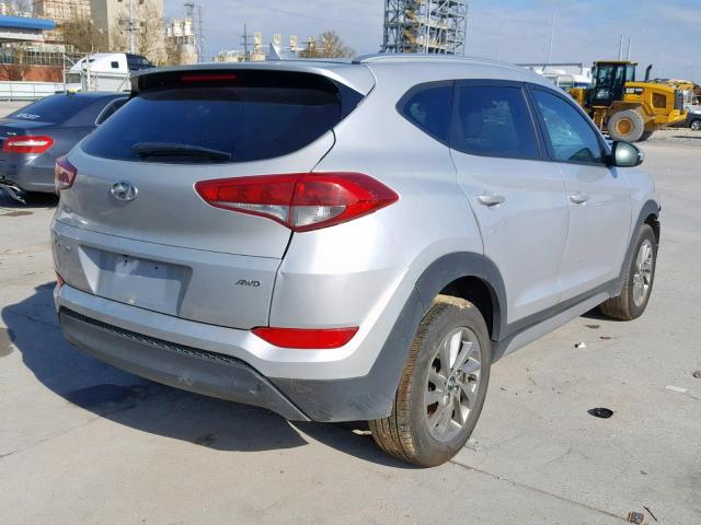 KM8J3CA4XJU606622 - 2018 HYUNDAI TUCSON LIM SILVER photo 4