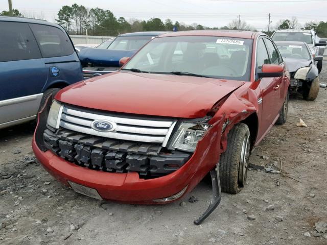 1FAHP24W09G125373 - 2009 FORD TAURUS SEL RED photo 2