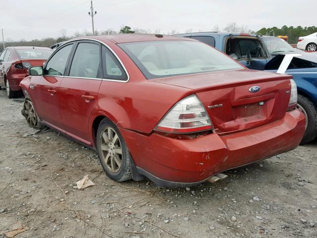 1FAHP24W09G125373 - 2009 FORD TAURUS SEL RED photo 3