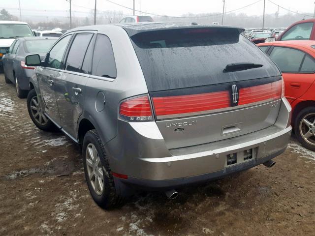 2LMDU68CX8BJ06229 - 2008 LINCOLN MKX GRAY photo 3