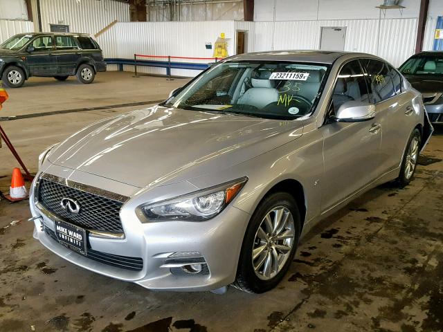 JN1BV7AR5FM398472 - 2015 INFINITI Q50 BASE SILVER photo 2