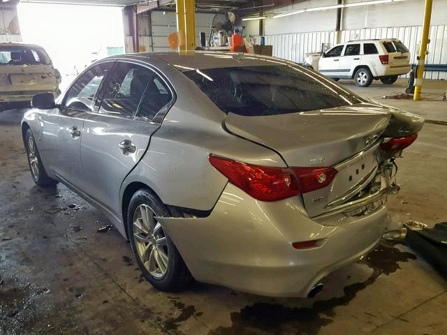 JN1BV7AR5FM398472 - 2015 INFINITI Q50 BASE SILVER photo 3