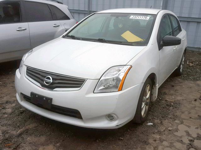 3N1AB6AP5CL721874 - 2012 NISSAN SENTRA 2.0 WHITE photo 2