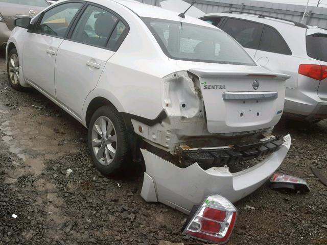 3N1AB6AP5CL721874 - 2012 NISSAN SENTRA 2.0 WHITE photo 3