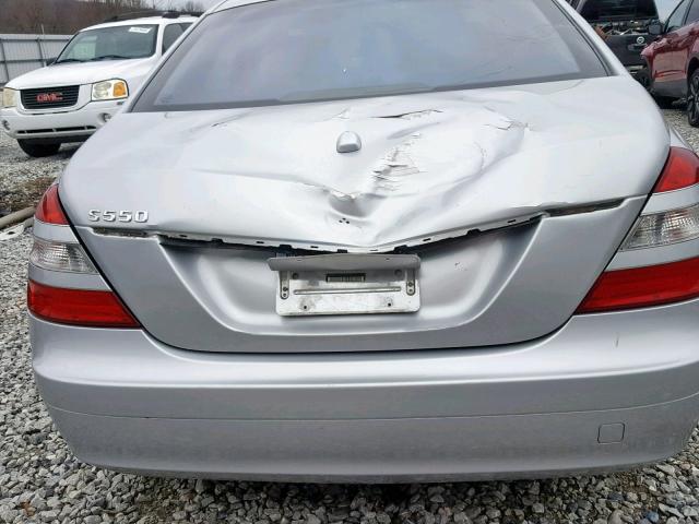 WDDNG71X77A037465 - 2007 MERCEDES-BENZ S 550 SILVER photo 9