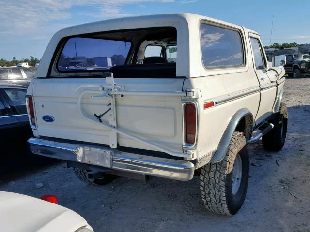 U15HLBA0544 - 1978 FORD BRONCO WHITE photo 4