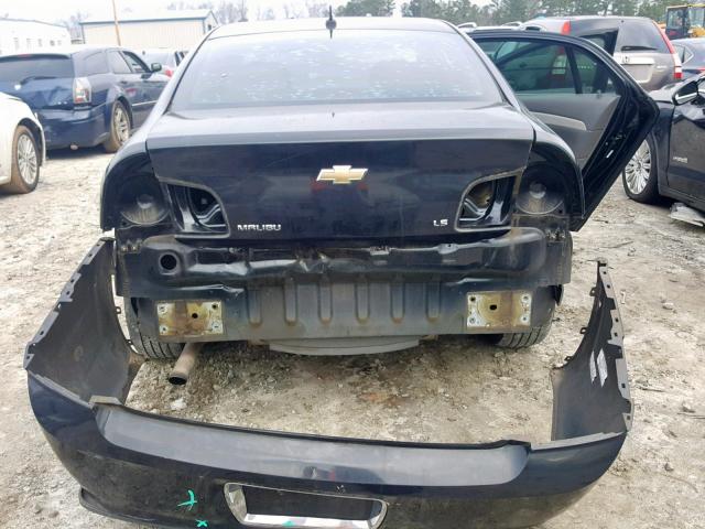 1G1ZG57B78F207459 - 2008 CHEVROLET MALIBU LS შავი ფოტო 9