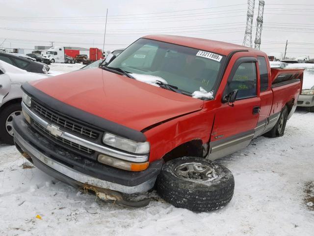 2GCEK19T411114432 - 2001 CHEVROLET SILVERADO RED photo 2