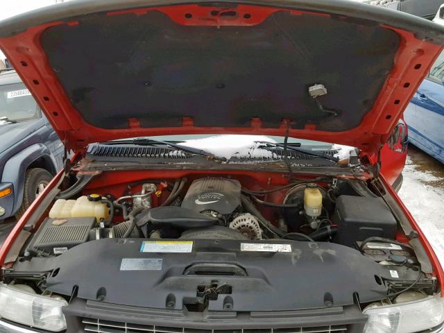 2GCEK19T411114432 - 2001 CHEVROLET SILVERADO RED photo 7