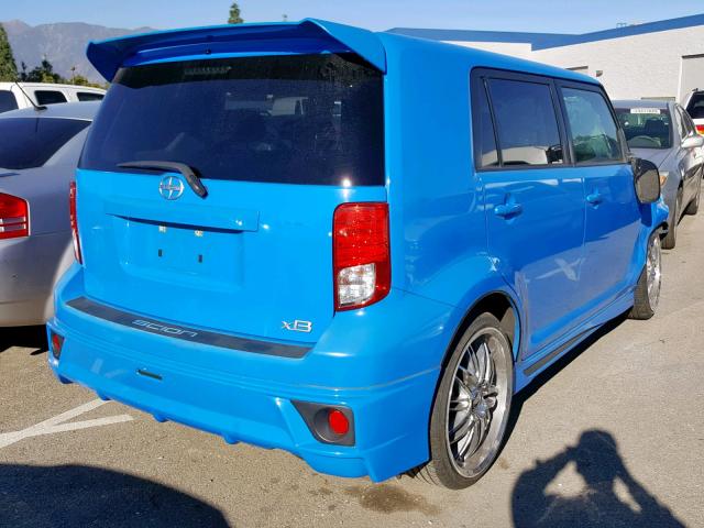 JTLZE4FE4B1137799 - 2011 TOYOTA SCION XB BLUE photo 4