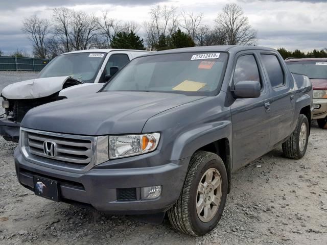 5FPYK1F41CB457765 - 2012 HONDA RIDGELINE GRAY photo 2