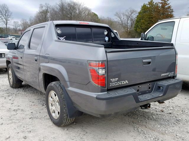 5FPYK1F41CB457765 - 2012 HONDA RIDGELINE GRAY photo 3