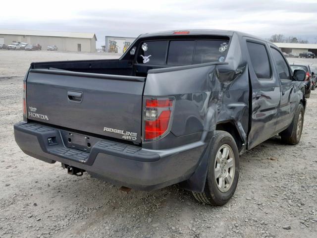 5FPYK1F41CB457765 - 2012 HONDA RIDGELINE GRAY photo 4