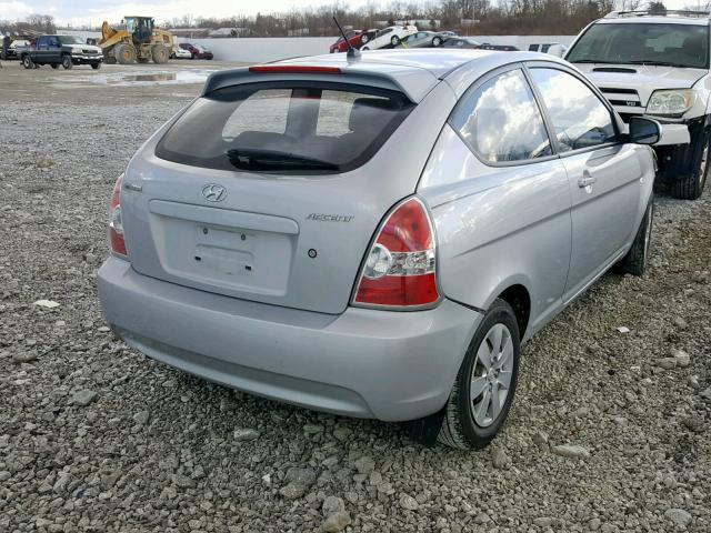 KMHCM3AC2AU163346 - 2010 HYUNDAI ACCENT BLU SILVER photo 4