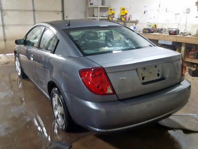 1G8AW15F67Z125963 - 2007 SATURN ION LEVEL GRAY photo 3