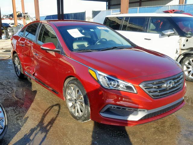 5NPE34AF2FH099200 - 2015 HYUNDAI SONATA SPO RED photo 1